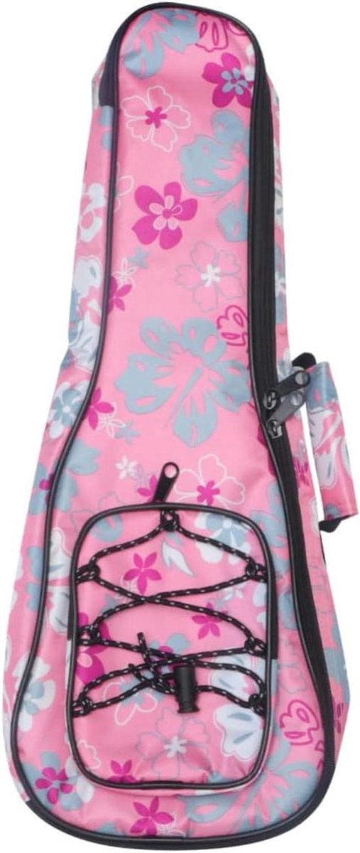 Ukelele Tas - Ukulele Koffer - Muziek Transport - 10mm Dik Katoen - 56x22x6cm - Roze
