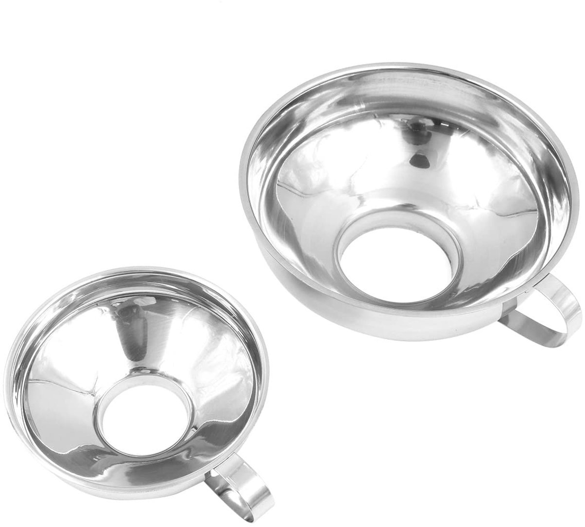 Set van 2 RVS Keuken Trechters - Breedmond Trechter voor Vloeistoffen en Voedsel