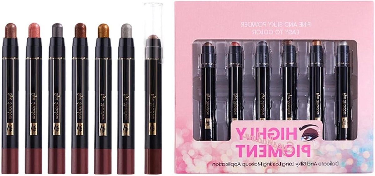 Oogschaduw Potloden - Make-up Crayons - Make-up Aanbrengen - Waterdicht Langdurig - 6 Delige Set - Multicolor