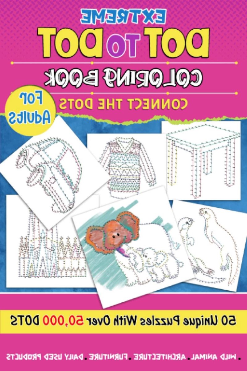 Kleurboek Volwassenen - Dot-to-Dot Boek - Ontspannen Puzzelen - Extreme 50.000 Stippen - 15 x 23 cm - Zwart Grijs