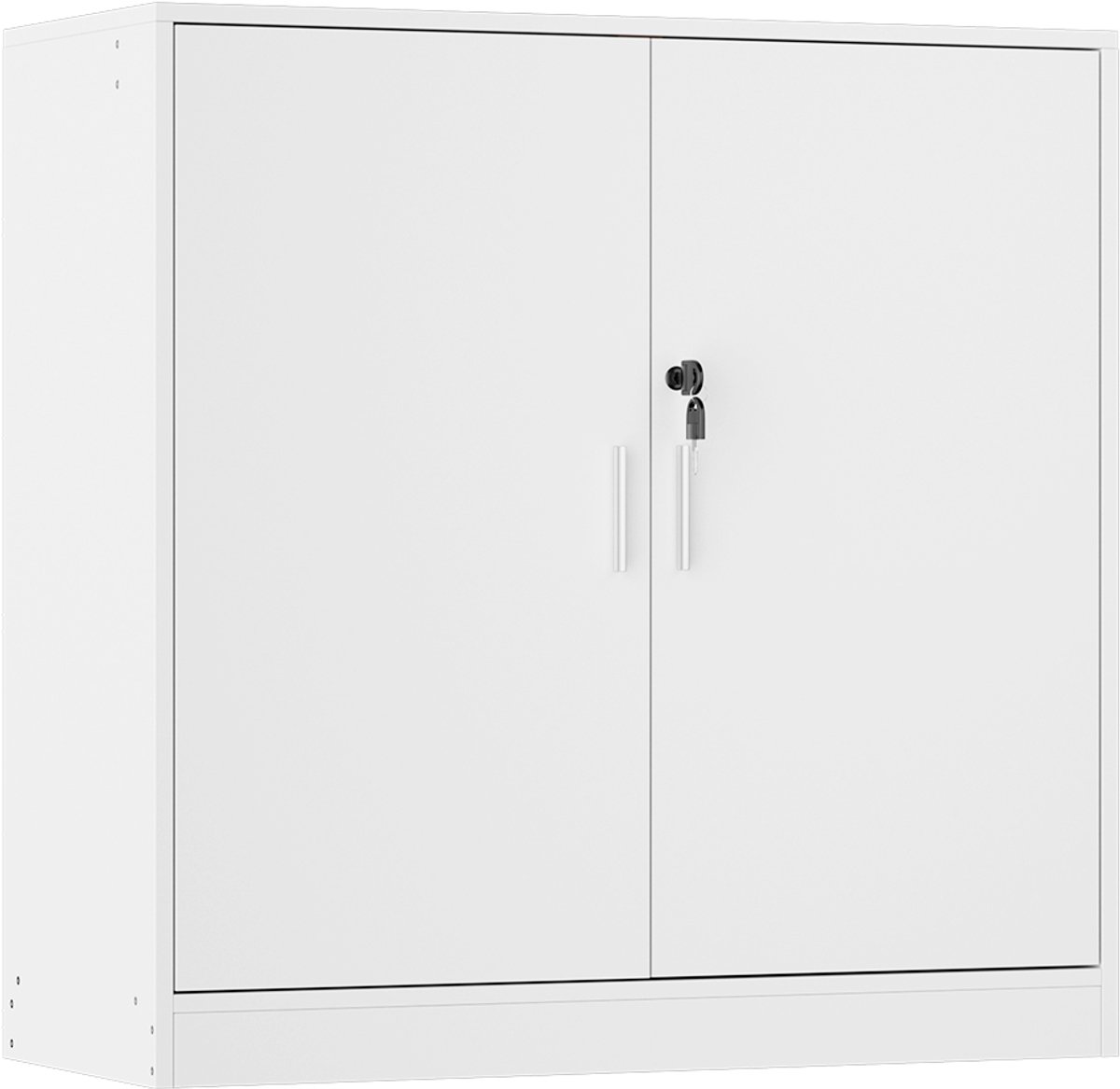 EGGREE Afsluitbare archiefkast – Afsluitbare kantoorkast met verstelbare legplanken – Multifunctionele opbergkast – Archiefkasten voor kantoor - thuiskantoor - woonkamer en garage - Wit