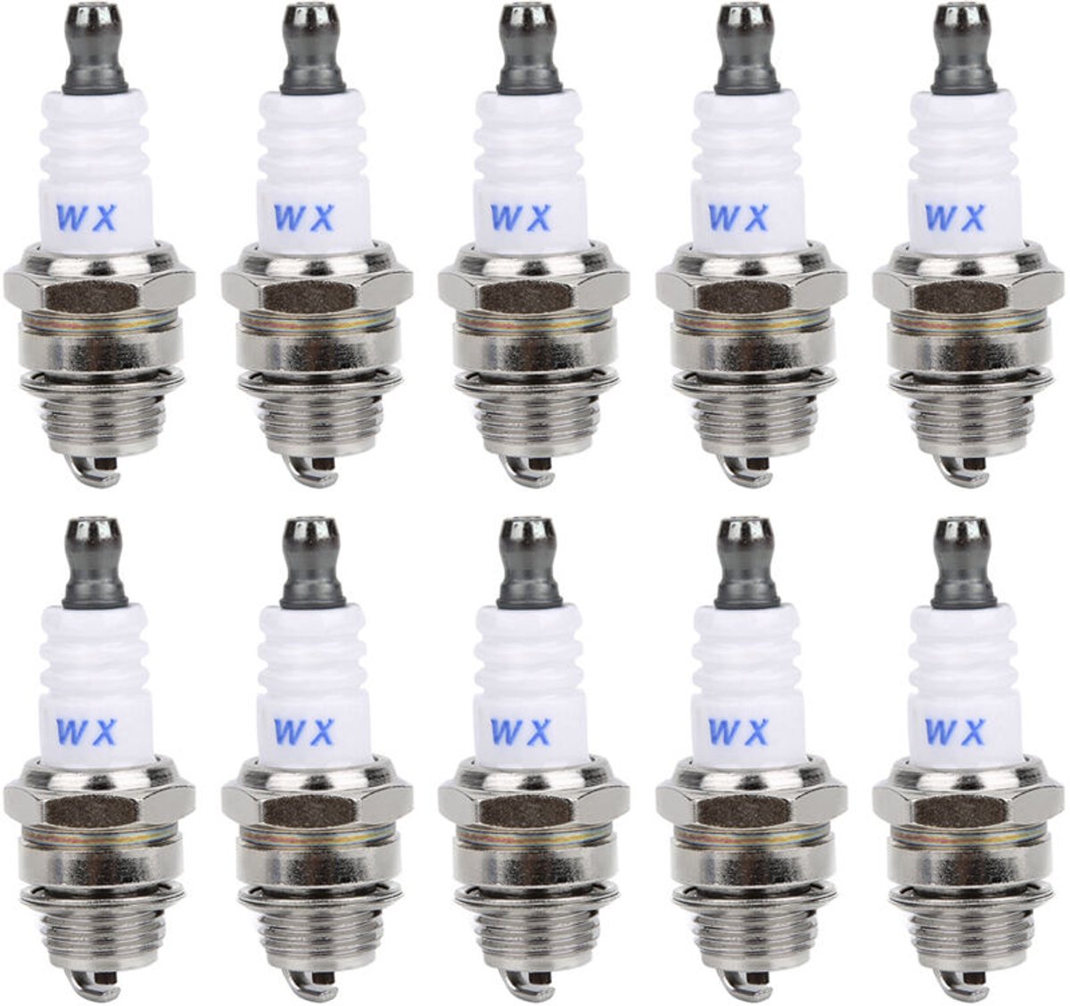 BPT L7T keramische bougies, 10 stuks, geschikt geschikt voor mini-offroadmotoren, pocketmotoren, quads en ATV's geschikt voor een cilinderinhoud van 43cc, 47cc en 49cc.