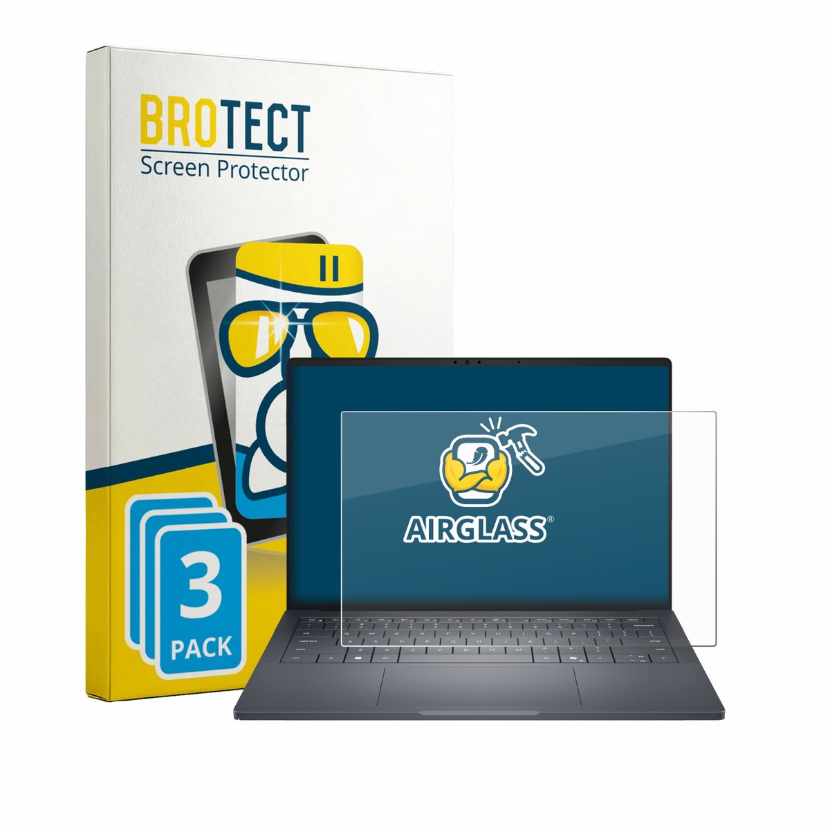Screenprotector 3 Stuks voor Dell Pro Max 14 Premium Beschermglas transparant