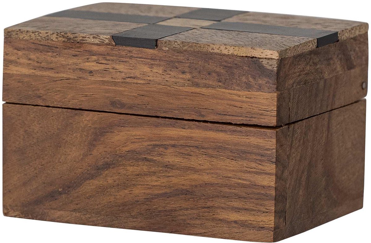 Bloomingville – Opbergdoos mangohout bruin Cemile – 4.5 x 4.0 x 6.5 cm