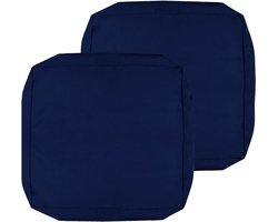FLYMEI Terraskussenhoezen, 61 x 61 x 10 cm, waterdicht, vervangende hoes voor buitenkussens, 2 stuks, kussenhoes voor rotan stoel, bank, blauw