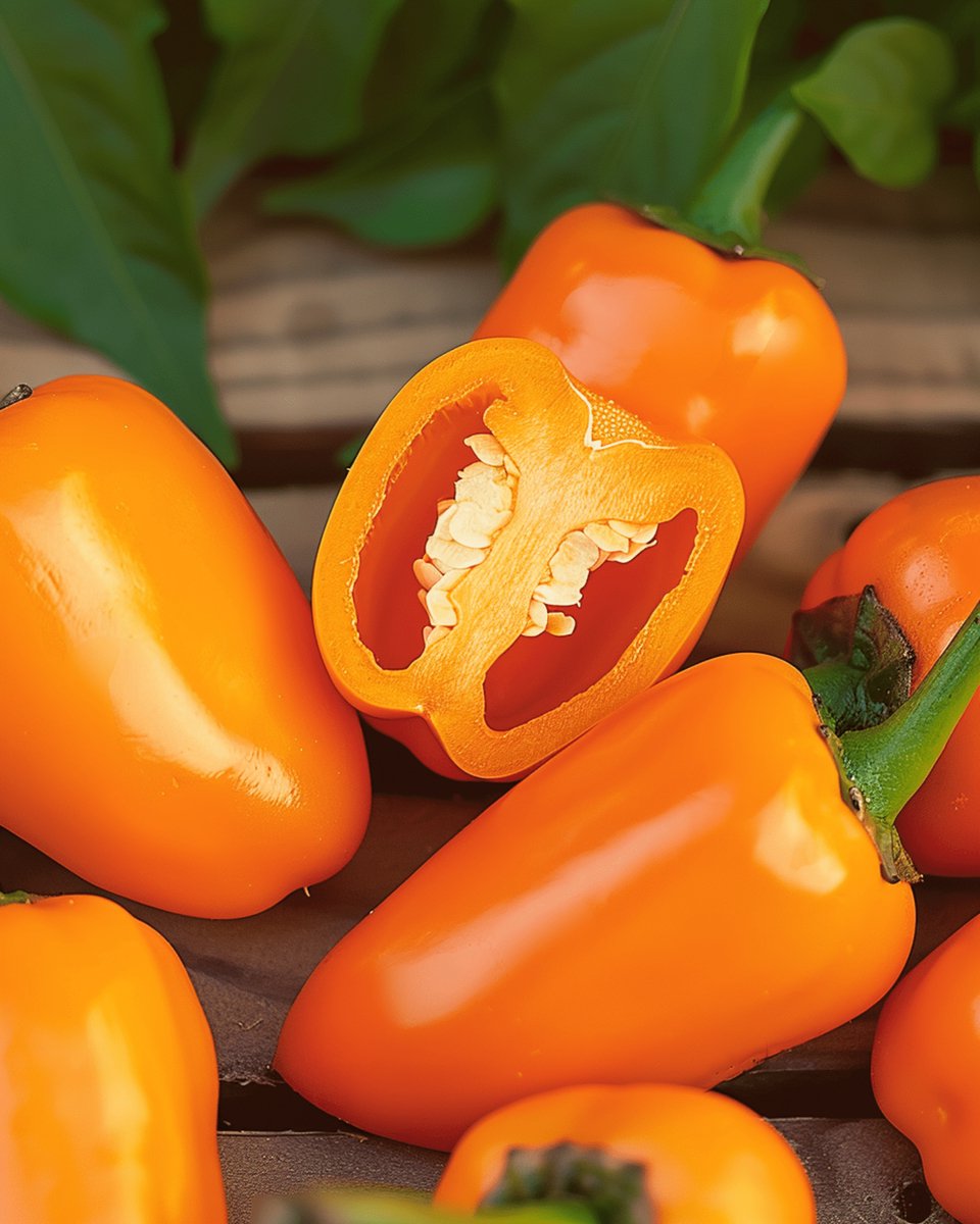 5 sets - Paprika Zaden Snacking Mini Oranje Capsicum Annuum Eenjarig