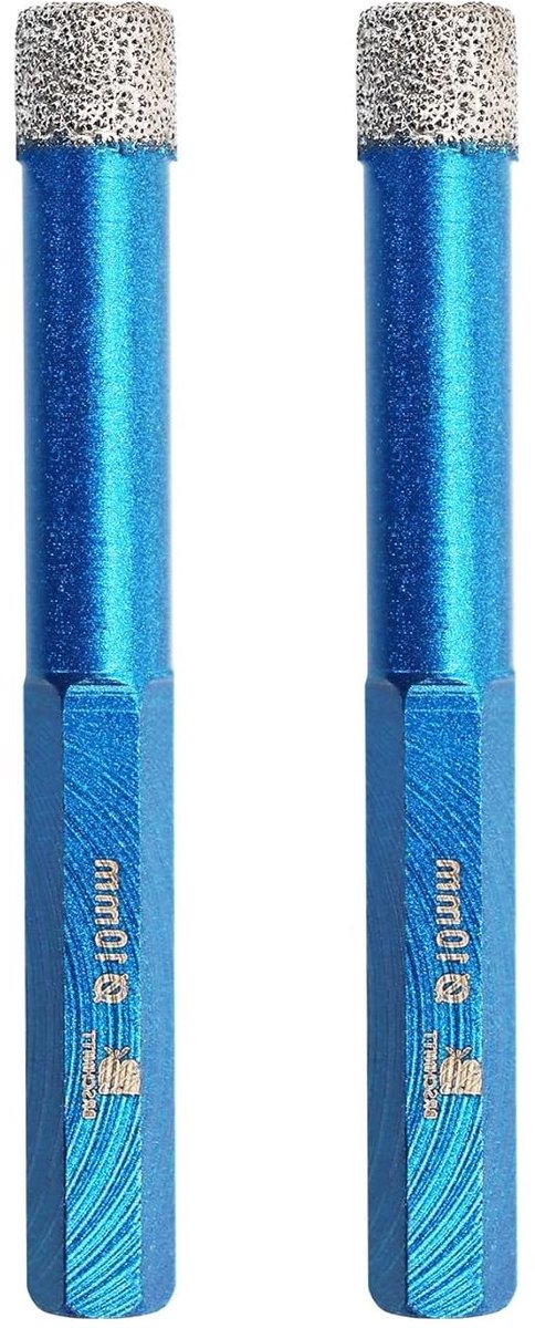 Diamant Gatenzaag - Kernboor Set - Tegels Boren - Vacuüm Gesoldeerd - 10 mm 2 Stuks - Zilver