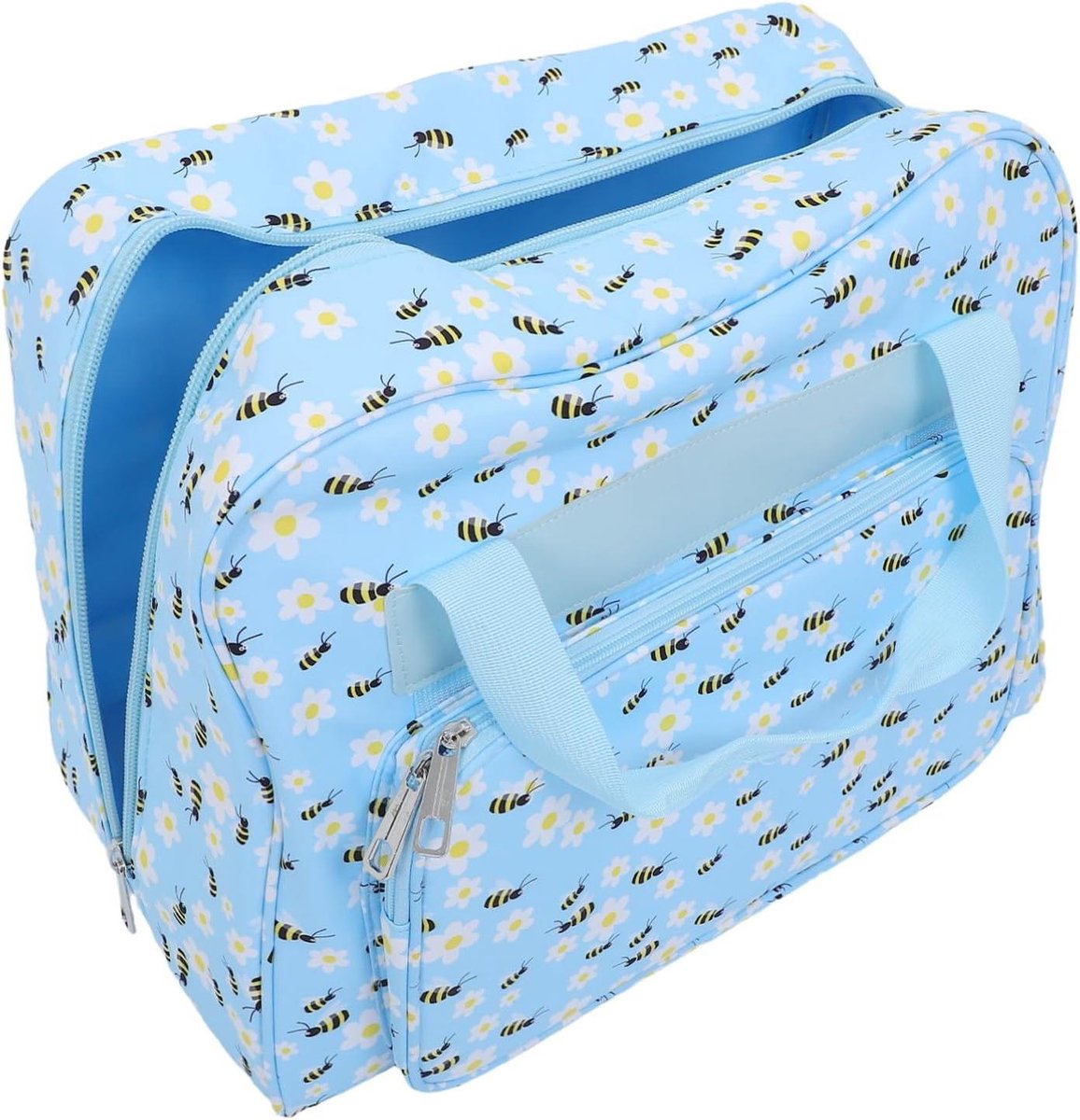 Naaimachine Opbergtas - Reis Naaitas - Hobby Organiseren - Met Trolley Ontwerp - 43x32x21 CM - Hemelsblauw