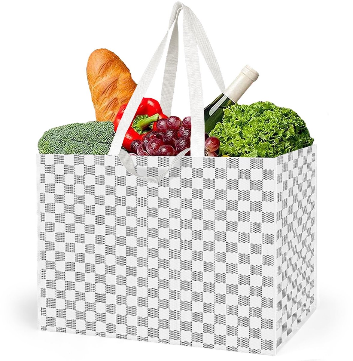 IMstore - Extra Large Tote Bag - Herbruikbare Winkeltas - Vouwbaar - Multicolor - Grote Capaciteit - Perfect voor Opslag en Strandgebruik