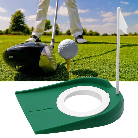 IMstore - Golf Putting Mat - Indoor Putting Green - Perfect voor Thuis en Buiten - Groen - Oefen Cup met Vlag - Ideaal voor Kinderen en Volwassenen van Merkloos — afbeelding 2