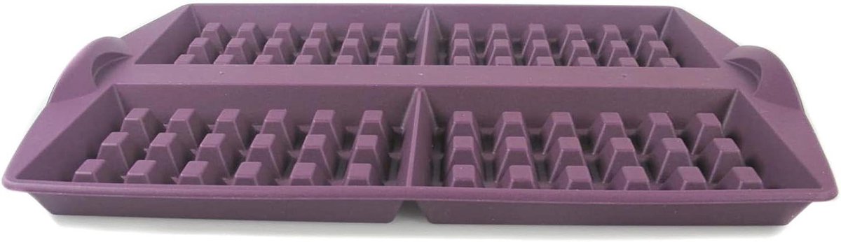 Siliconen Wafelmal - Bakvorm Wafels - Zelf Wafels Maken - Invetten Niet Nodig - 19 x 30 cm - Paars