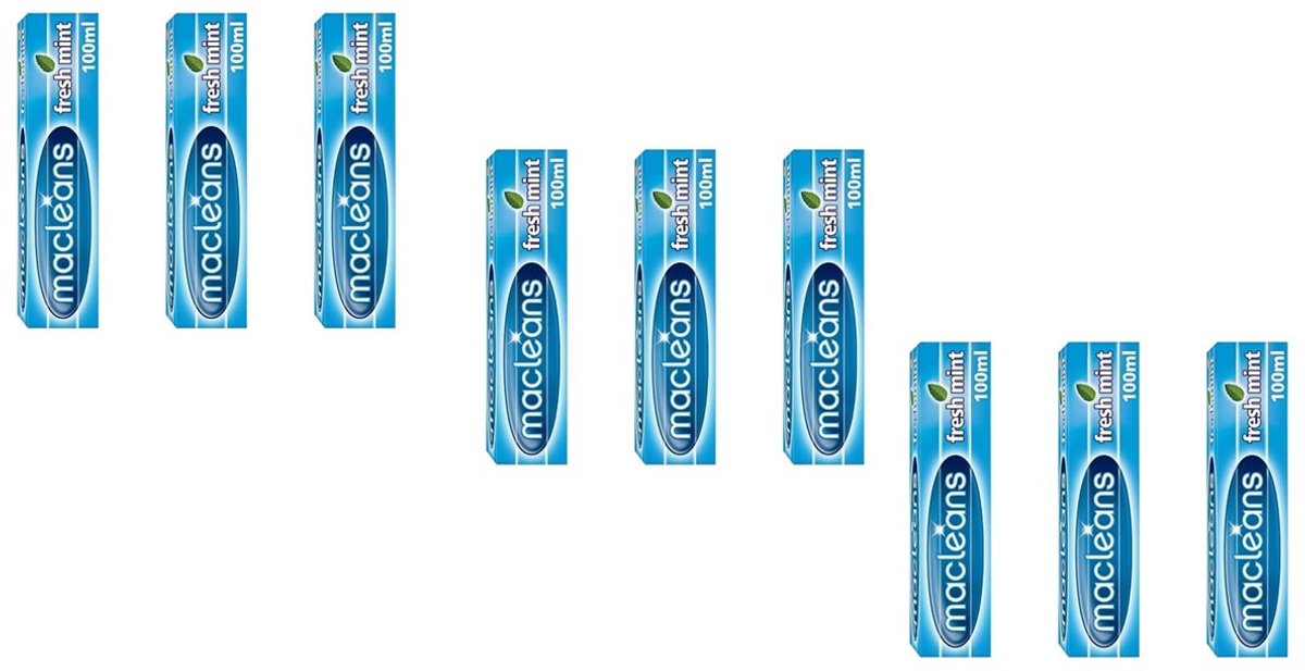 Macleans Tandpasta – Fresh Mint – Voordeelverpakking - 9x 100 ml