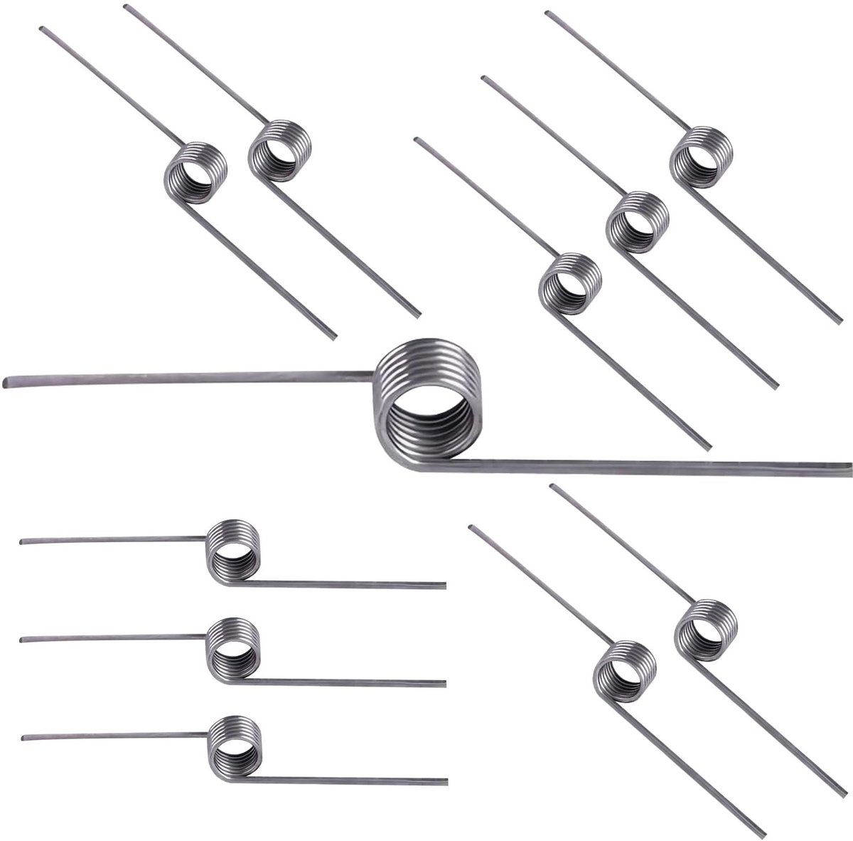 Dailygoods- Torsiespring 10pcs - Roestvrij Staal - Draaddiameter 0.7 mm - Buiten diameter 4.5 mm - 6 Rotaties - Hoge Elasticiteit - Veer