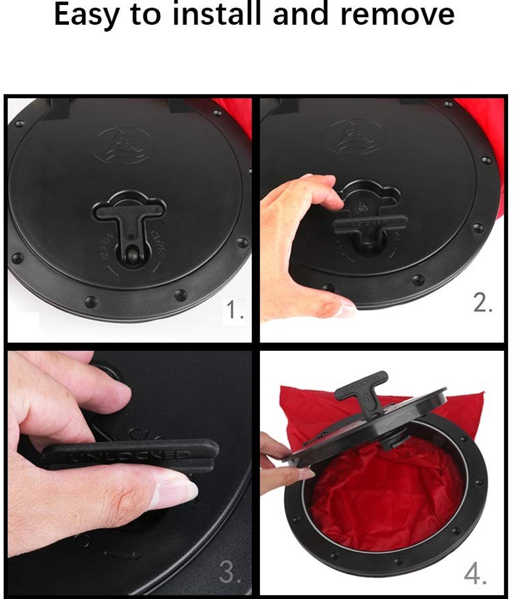 Dailygoods- Kajakluik duurzame waterdichte afsluitkap - Kajakaccessoire - Bootkano - Vistuig - 8 inches - Hoogwaardige kwaliteit - Kajakdeksel