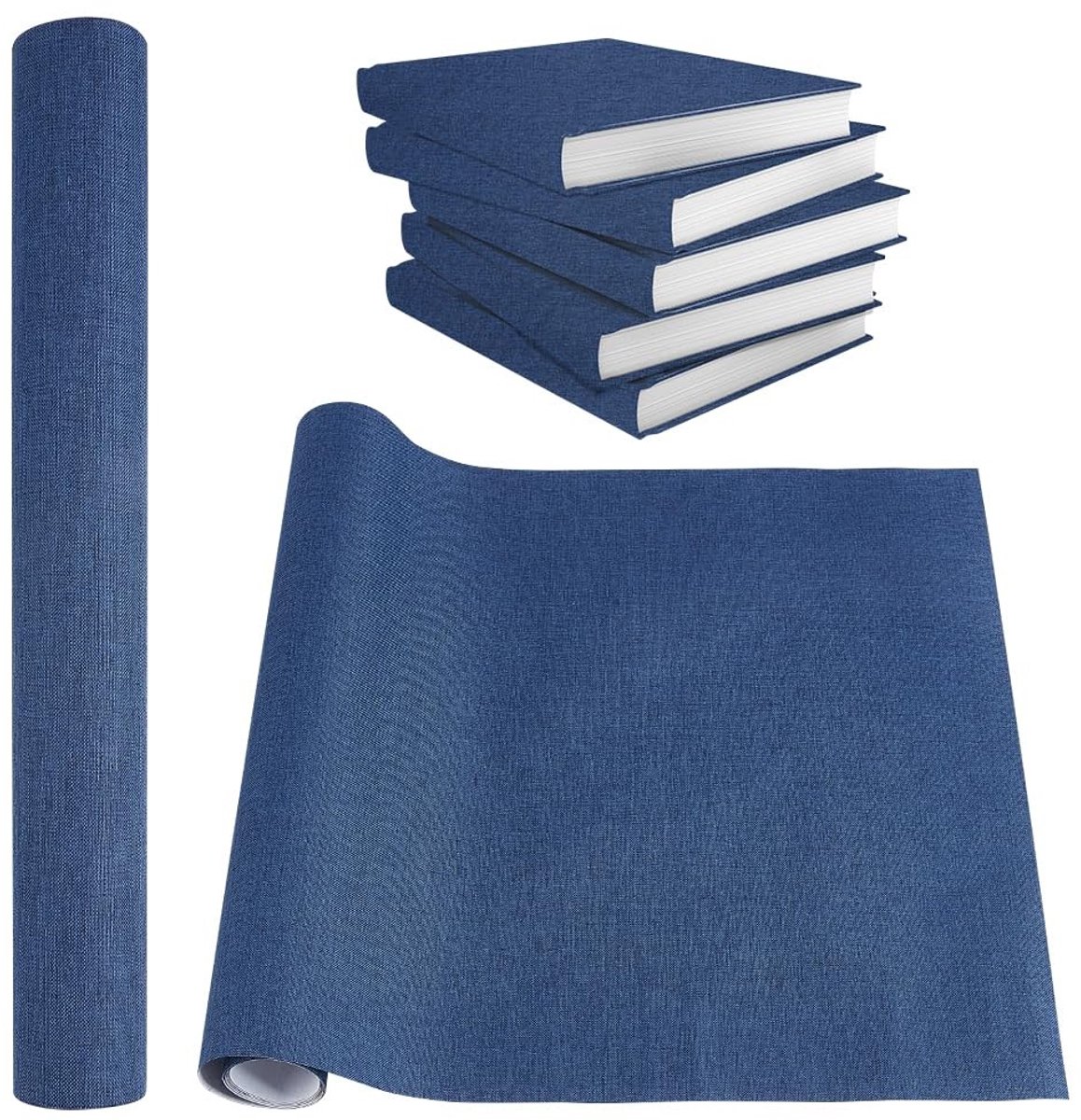 Dailygoods- Boekbinding Doek - Linnen Omslag - Pruisisch Blauw - 1,2m x 40cm - 0,2mm Dik - Ideaal voor DIY Ambachten - Boekbinddoek