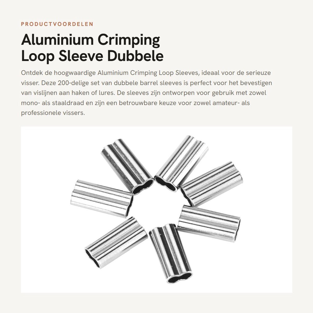 Dailygoods- Crimping Mouw 200 stuks - Dubbele Vat Mouwen - Koper Buis Connector - Corrosiebestendig - Hoogwaardig Materiaal - Professionele Keuze - Visconnector
