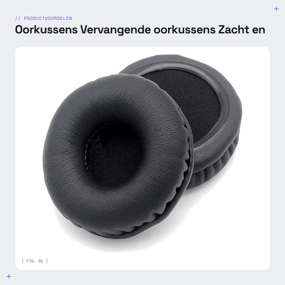 Dailygoods- Oorkussens 80 mm - Vervangende Oorkussens - Kunstleer - Traagschuim - Zacht en Duurzaam - Comfortabele Touch - Hoofdtelefoon Oorkussens