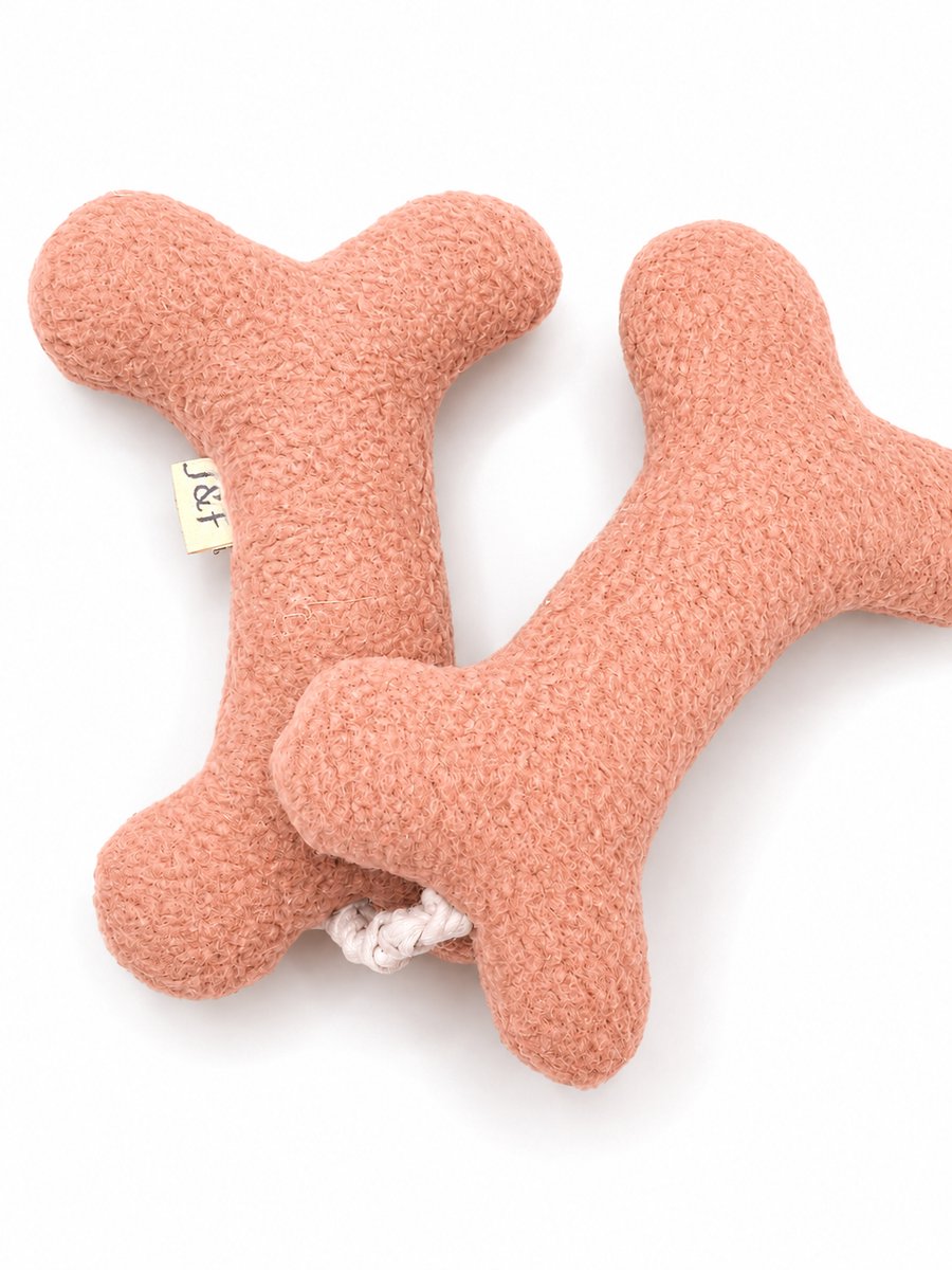Honden speelgoed - Knuffelketting hondenspeeltje – Zacht pluchen speeltje – Blossom roze – maat XS