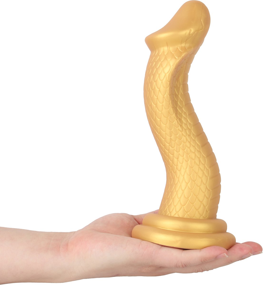 Banoch | Dildo siliconen "Cobra King" goud | 24 cm | ∅ 5.8 cm | fantasy monster | Zuignap