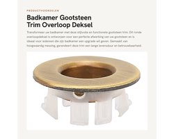 Dailygoods- Overloopdeksel Robuust Messing - Gootsteenafdekking - Ronde Inzet - Corrosiewerend - Eenvoudig te Installeren - Glanzend en Duurzaam - Afdekking