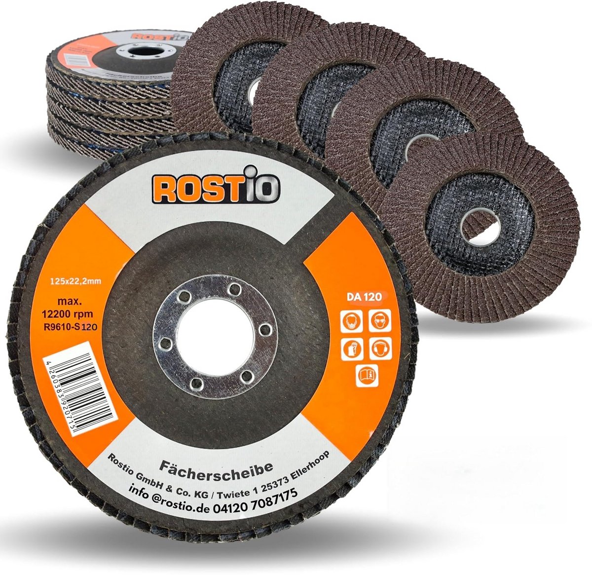 Lamellenschijven Set - Waaierschijven 10 stuks - Metaal Bewerken - Goede Levensduur - 125 mm - Bruin
