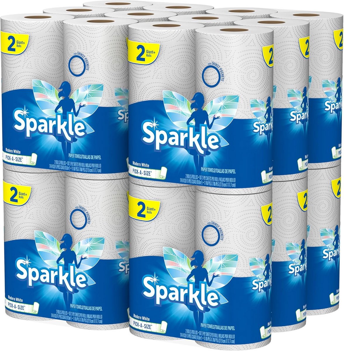 Papieren Handdoeken - Keukenrol - Huishoudelijk Gebruik - Pick-a-size - 24 Rollen - Wit