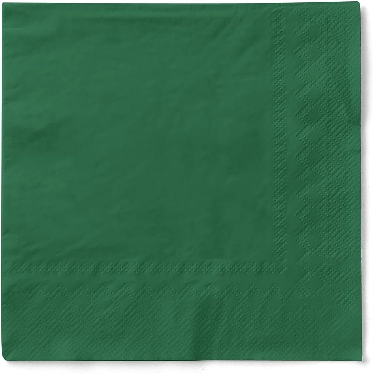 Donkergroene 3-laags Papieren Servetten 33x33 cm voor Feest en Diner (20 Stuks)