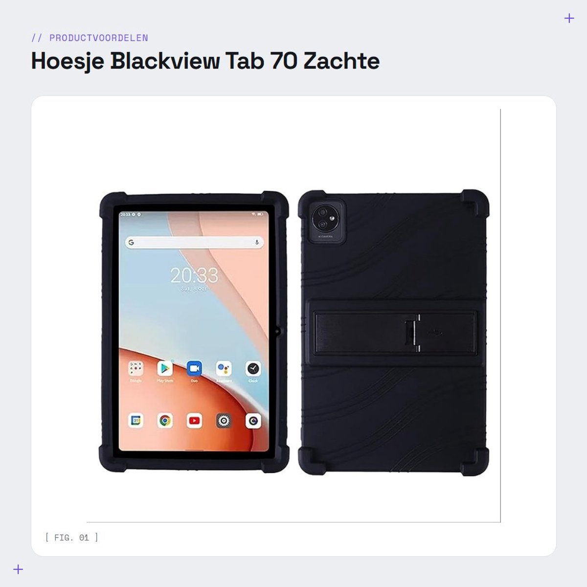 Dailygoods - Hoesje Blackview Tab 70 - Zachte TPU-siliconen - Hoge bescherming - Zwart - Tablet hoes - Geschikt voor Blackview Tab 70 WiFi
