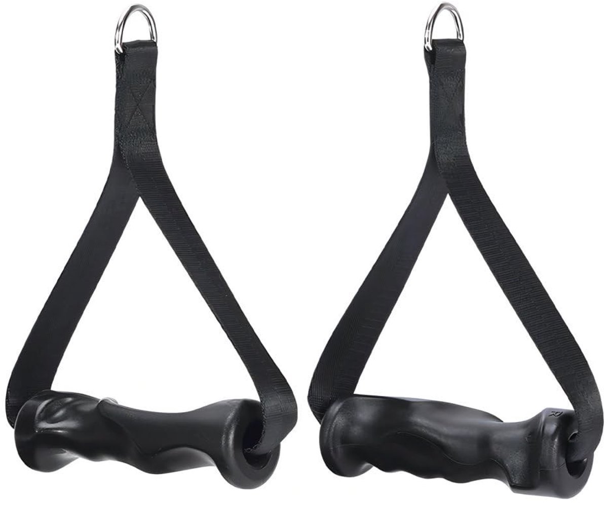 Dailygoods- Oefenhandgrepen 2 Stuks - Antislip Handvatbevestigingen - Vervangend Metalen D-Gesp - Ergonomisch Ontwerp - Slijtvast PP-Materiaal - Fitnesshandvatten