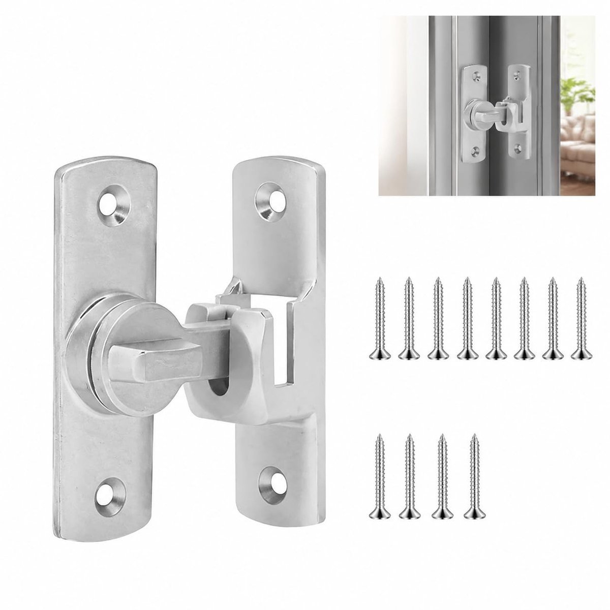 Dailygoods - Set van 3 Schuifdeursloten voor Veiligheid en Privacy