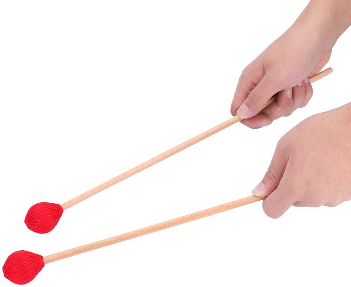 Dailygoods- Marimba Mallets Zachte Grip - Slijtvast Wolacryl - Comfortabele Ervaring - Goede Textuur - Duurzaam Hamerlichaam - Veiligheid Voorop - Percussiestokken