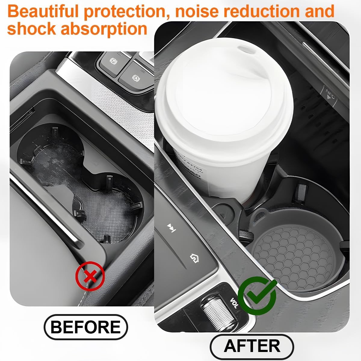 Dailygoods - 2 Stuks Universele Siliconen Onderzetters - Anti-Slip voor Auto en Thuis