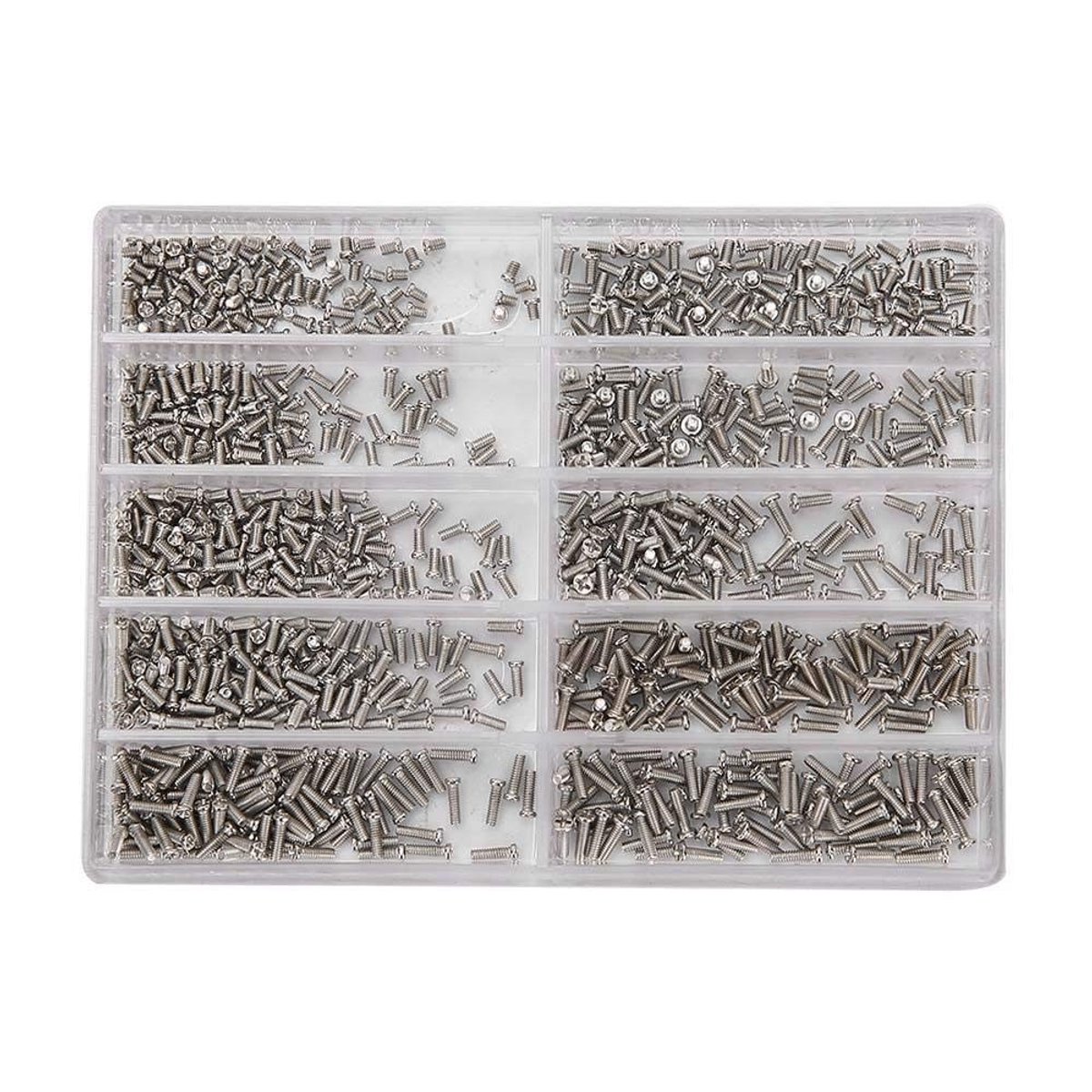 Dailygoods - Klok achterklepschroef - Roestvrijstalen horloge reparatie schroeven - Praktisch accessoire voor horlogemakers - 2 dozen inbegrepen - Hor...