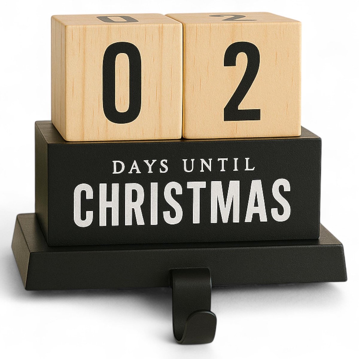 Dailygoods- Adventskalender Countdown - Houten/IJzeren Decoratie - 12,5 x 9,5 cm - Nostalgisch/Kerstgevoel - Slimme Functionaliteit - Voor Kinderen/Volwassenen - Kerstkalender