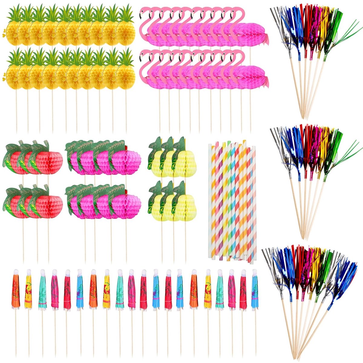 Dailygoods - 120 Stuks Cocktailparaplu's voor Feestdecoraties