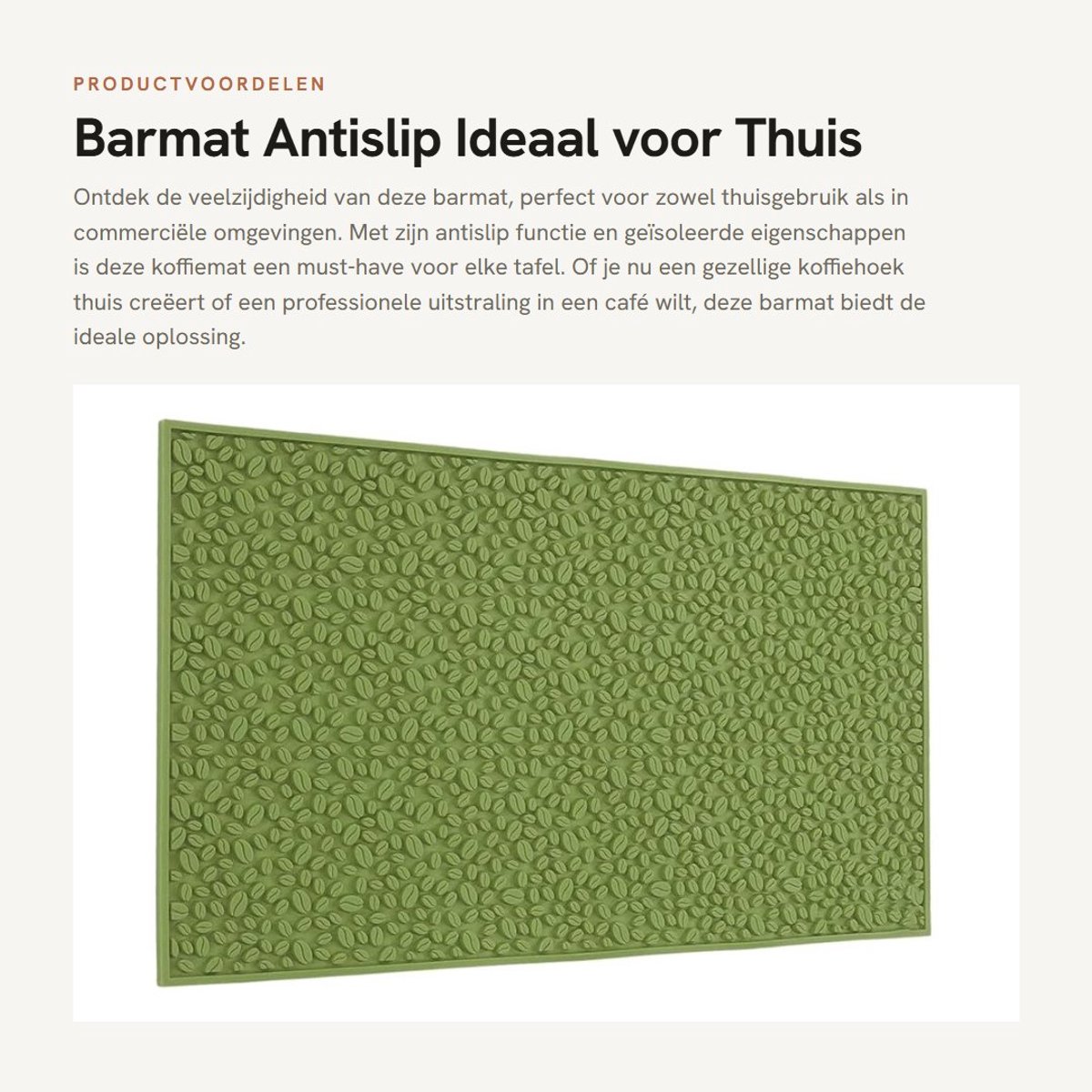 Dailygoods- Tafelmat Antislip - Barmat PVC - Gemakkelijk Schoon Te Maken - 70 x 40 cm - Perfect Voor Thuis/Commercieel Gebruik - MESS-VRIJE OPPERVLAKTE - Placemat