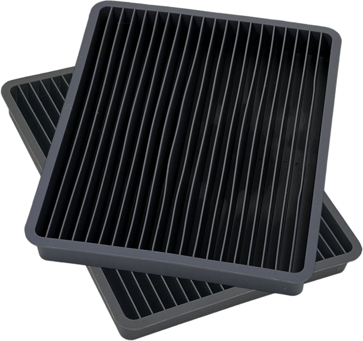 Dailygoods - IJsblokjesvormen - Siliconen vorm voor crushed ijs - 17 x 13 cm - Set van 2 - Perfect voor cocktails - Vaatwasserbestendig