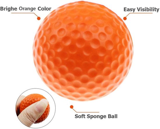 Oefen Golfballen - Schuimballen Golf - Golfswing Oefenen - Zacht PU Materiaal - 42 mm - Oranje — afbeelding 5