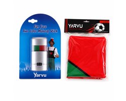 Yarvu ® Marokkaanse Vlag 150 * 200 CM Supergroot + Make Up Stift Rood Groen - Vlag Marokko - Maroc - Morocco - Maghreb - Atlas Leeuwen - Maroko - Flag - Met Ringen - WK 2026