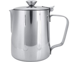 Melkopschuimkan - Koffiebeker - Latte Art Maken - Druppelvrije Tuit - 350 ml - Zilver