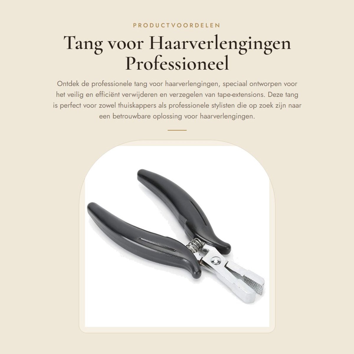 Dailygoods- Tang Professioneel Gereedschap - Haarverlengingen - Tape-extensions - Verwijderen - Verzegelen - Veerdesign - Mesh Tanddesign - Haartang