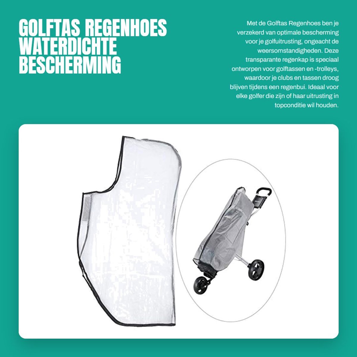 Dailygoods- Golftas Regenhoes Waterdicht - Golftas Beschermhoes