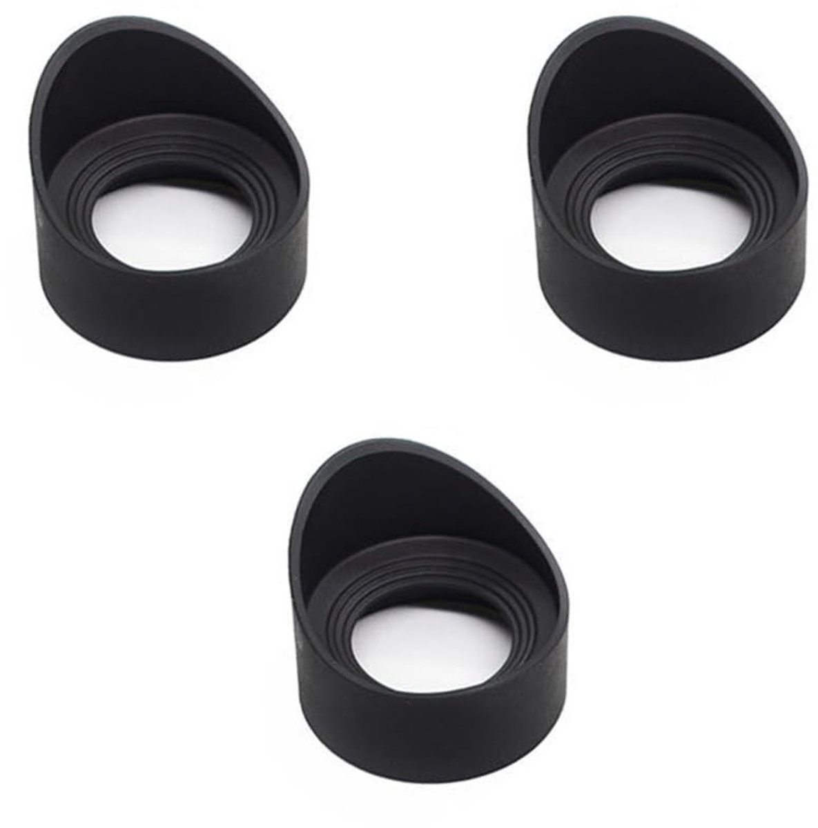 Dailygoods- Telescoop Oogstukhoes - 3 Stuks - Anti-impact Bescherming - Oogbescherming - Zacht Rubber - Binnendiameter 33-46 mm - Oogschelp