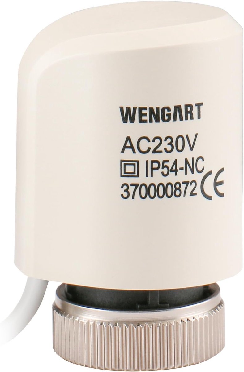 Elektrische Thermische Actuator - Verwarming Regelklep - Vloerverwarming Regelen - Energiebesparend PTC Element - M30x1.5 Schroefdraad - Wit