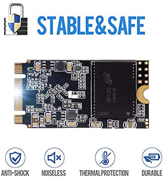 Interne SSD - Harde Schijf - Sneller Werken - Hoge Stabiliteit - 250GB - Zwart — afbeelding 4