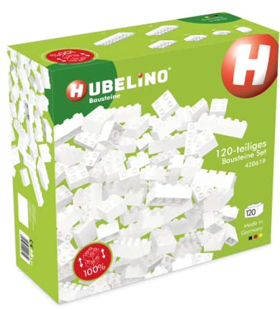 Bouwstenen Set - Constructie Blokken - Spelenderwijs Leren - 100% Compatibel - 120 Stuks - Wit