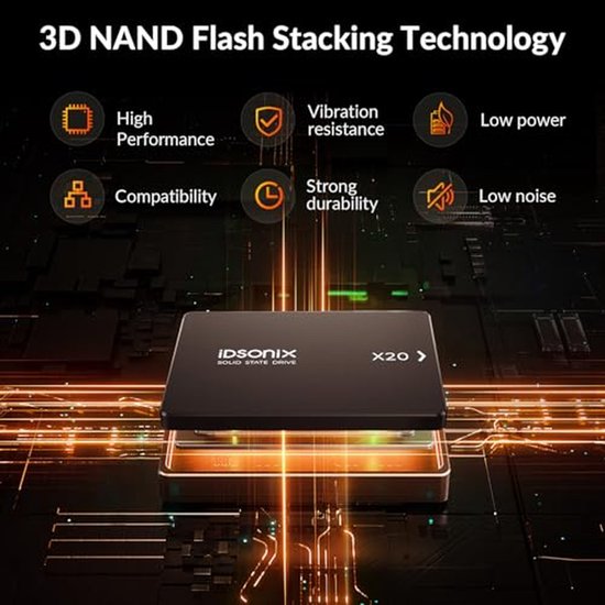 Interne SSD - Opslag Schijf - Snellere Computer - 3D NADA Flash - 2 TB - Zilver — afbeelding 4
