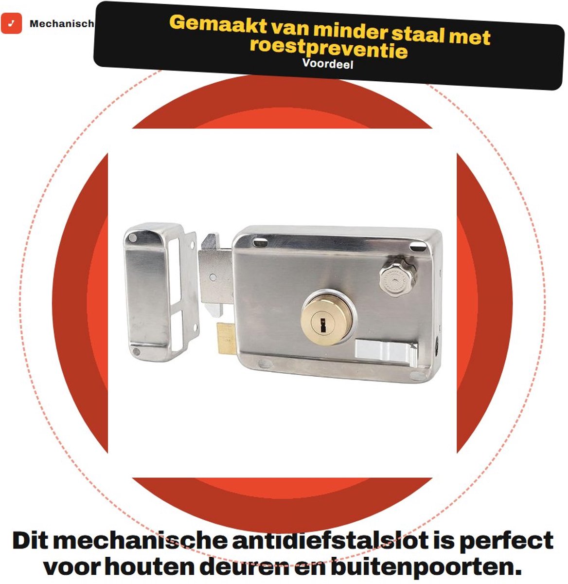Dailygoods - Mechanisch Antidiefstalslot voor Buitenpoorten