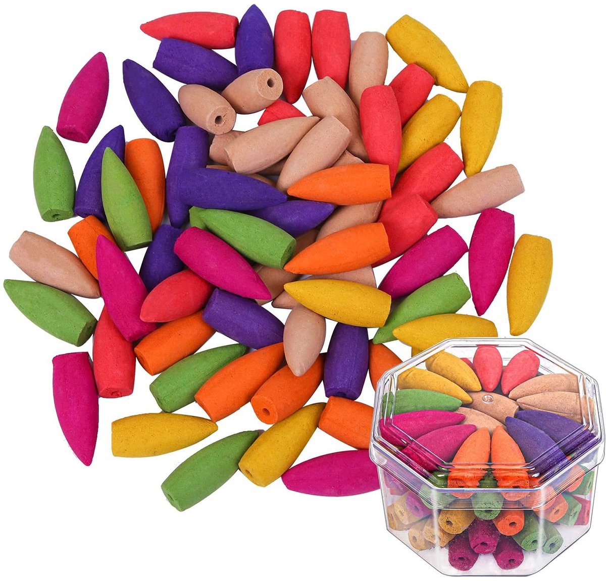Dailygoods- Wierook Kegels 70 Stuks - Backflow Kegels - Natuurlijke Geuren - Waterval Wierook - Geschikt voor Thuis/Kantoor - Brandduur 15 Minuten