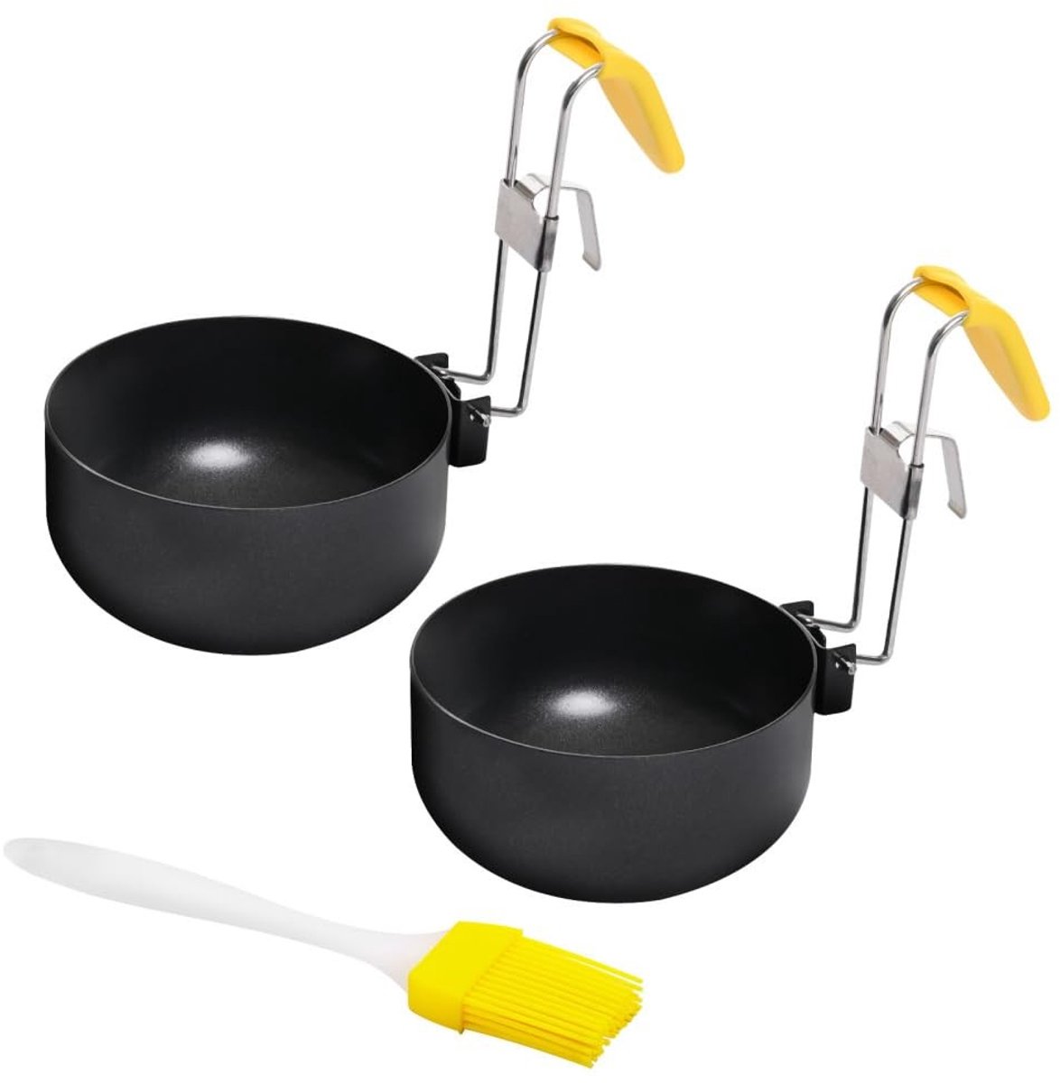 Dailygoods - Opvouwbare Eierkoker met Anti-aanbaklaag - Perfect voor Gekookte Eieren